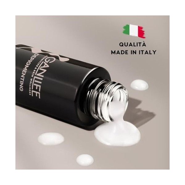 GANLIFE Sérum Dépigmentant Anti-taches Éclaircissant avec Antioxydants, Traitement Choc pour Taches, Avec Bakuchiol, Alpha-Ar