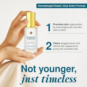 Clear Visage Sérum à lacide hyaluronique et au rétinol – Traitement revitalisant et anti-âge coréen pour un teint éclatant e