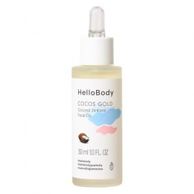 HelloBody Cocos Gold Huile de Visage Quotidienne – Élixir 24 Carats pour une Peau Radieuse – Hydratant, Réduction des Rides &