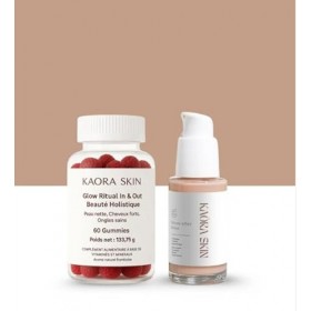 Gummies beauté + Sérum visage - Duo glow Kaöra skin I Acide hyaluronique,Collagène & Biotine I Botox 30ml + Gummies Peau, Che