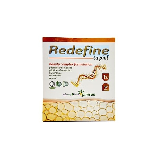 PINISAN REDEFINE TU PIEL 30 sticks – supplément conditionné en sachets pour boisson à mélanger, pratique à mélanger avec de l