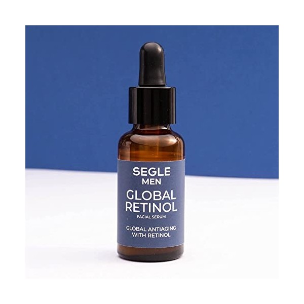 Segle Clinical | Sérum visage Global Retinol pour hommes | Anti-rides au rétinol pur et au rétinol marin | Lisse les rides et