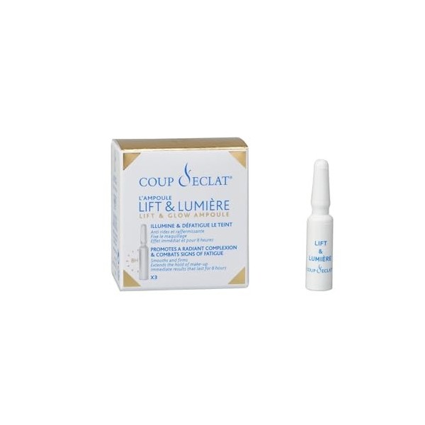 COUP D ECLAT – Soin Raffermissant et Anti-Rides, Illumine et Revitalise le Teint 3x1mL - Le Lot De 3