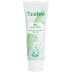 ECOLOE – Gel Hydratant Nourrissant à l’Aloé Vera Bio, Soin Protecteur et Apaisant Tube 250mL - lot de 3 - Vendu par Lot