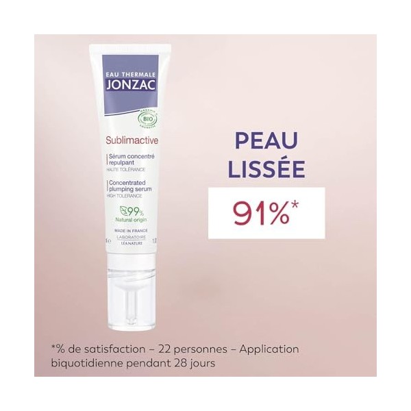 Eau Thermale Jonzac | Sérum Concentré Anti-âge - Sublimactive | Lisse les rides et ridules | Raffermit, Illumine & Repulpe | 