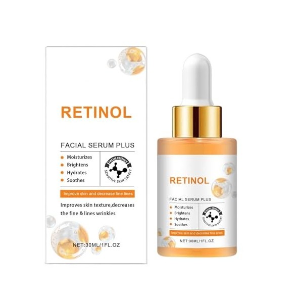 Sérum visage au rétinol, sérum visage anti-âge au rétinol, sérum visage anti-rides au rétinol, sérum au rétinol pour la peau ...