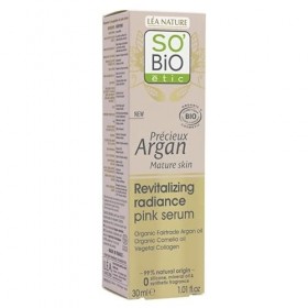 SOBIO - Serum Rose Eclat Argan pour Peaux Matures - 30ml - Booster de Jeunesse pour Hommes - LUnité