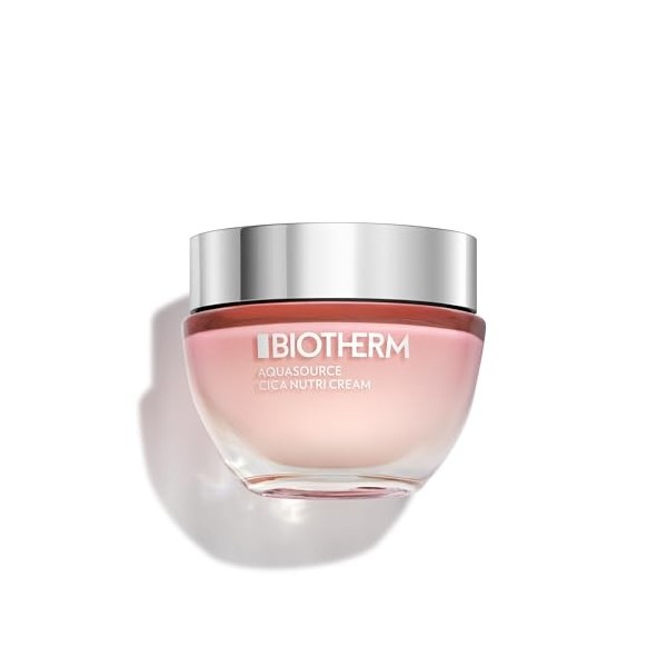 Biotherm, Aquasource Cica Nutri Cream, Crème Hydratante 48H pour Peau Sèche et Sensible, Rend la Peau Apaisée, Douce, Lumineu...