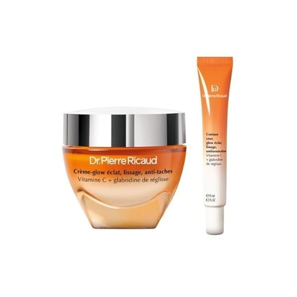 Dr Pierre Ricaud – Duo Glow Eclat | Crème Glow-Éclat à la Vitamine C 40 ml + Contour des Yeux à la Vitamine C 15ml ml