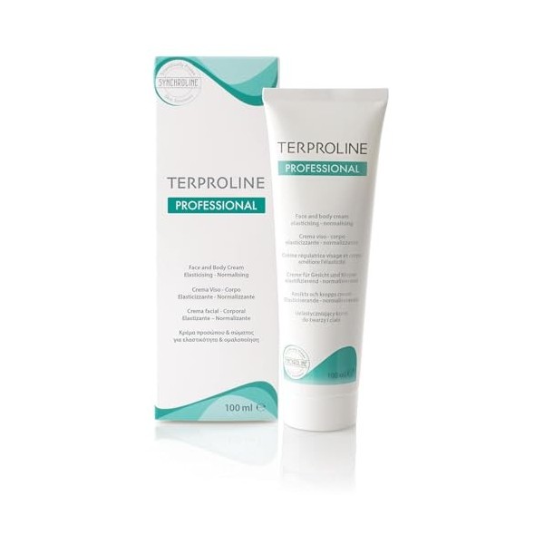 Synchroline - Terproline Professional Crème Visage et Corps 100 Ml Élastifiante et Nourrissante Post Traitements Esthétiques 