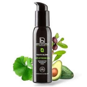 Homo Naturals Gel anti-rides pour homme Naturel - Crème hydratante - Acide hyaluronique et Bakuchiol - Crème visage - Crème a...