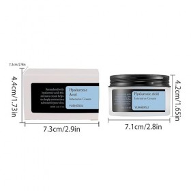 Crème visage à lacide hyaluronique - Soin hydratant avec vitamine C, E & B3 - Crème anti-âge apaisante pour peaux sèches et 