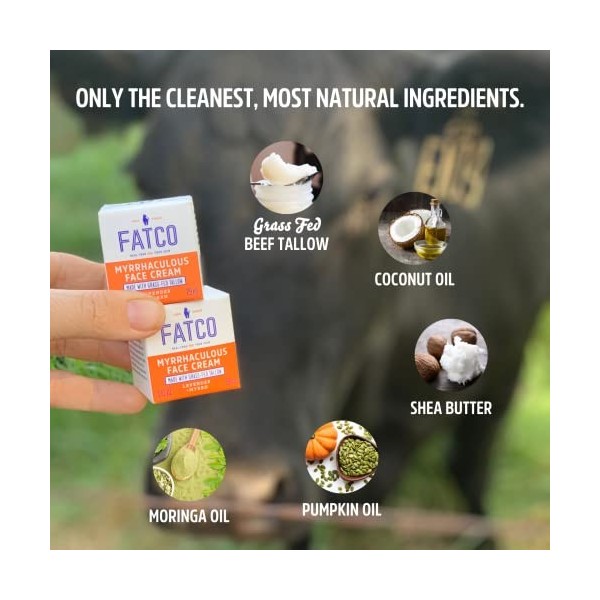 FATCO Myrrhaculous Crème visage anti-âge, sébum, entièrement naturelle, paléo, lavande et myrrhe, pot 300 ml