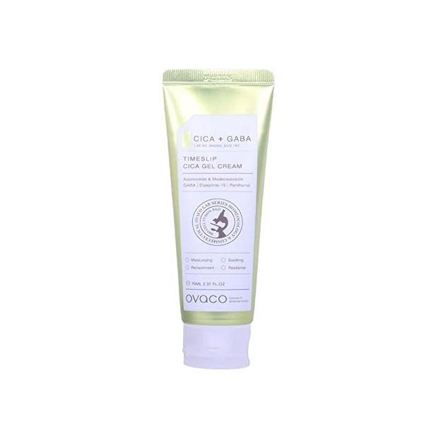 Ovaco - Gel-crème Timeslip Cica 70 ml | Centella & Peptides | Hydratant Apaisant Anti-Rougeurs | Soin Réparateur Barrière Cut