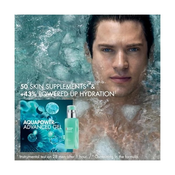 BIOTHERM HOMME - Aquapower Advanced Gel - Gel Hydratant Visage Homme - Crème Hydratante Visage Homme - Soin Visage Homme - Pe