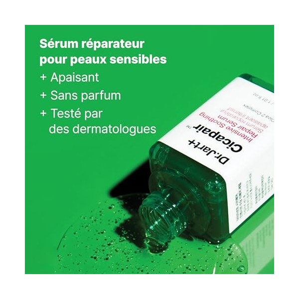 Dr.Jart+ Cicapair Sérum Visage pour Peaux Sensibles contre les Rougeurs et Réparation de la Barrière Cutanée au Centella Asia...
