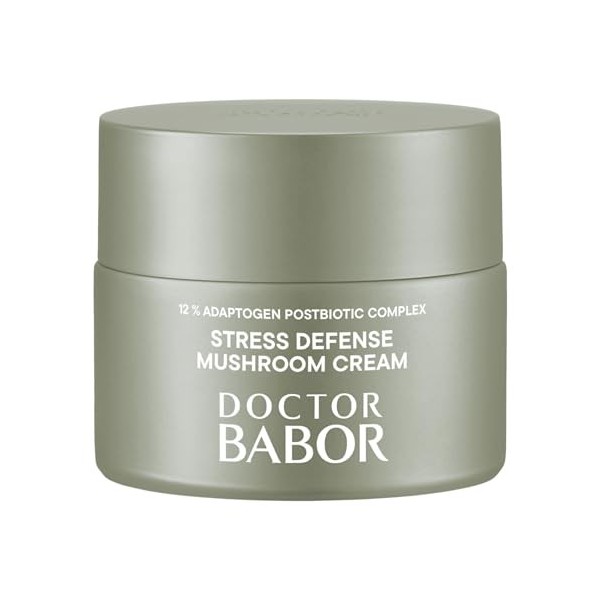 DOCTOR BABOR Microbiomic Stress Defense Mushroom Crème pour le visage 50 ml – Crème hydratante végétalienne et antioxydante
