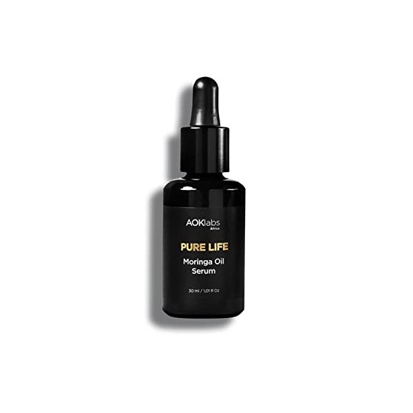 AOKlabs - Moringa Oil, Facial Serum I Puissant sérum anti-âge et antioxydant, idéal pour les peaux matures, déshydratées et f