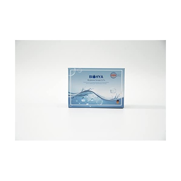 BIOHYA Sérum hyaluron 1.1% 30X1.5ML pendant un mois Hydratant à haute dose pour réduire les rides et renforcer la barrière pr