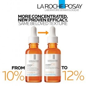 La Roche-Posay, Pure Vitamin C10, Sérum Concentré Anti-Rides, Lisse & Redonne de lÉclat, Enrichi en Vitamine C Pure, Acide S ...