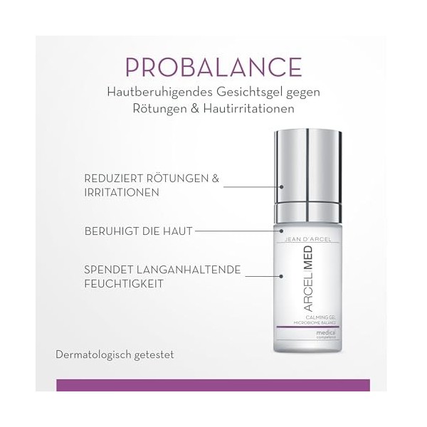 JEAN DARCEL ARCELMED Gel apaisant pour le visage 30 ml - Apaise la peau - Réduit les rougeurs - Soulage les démangeaisons