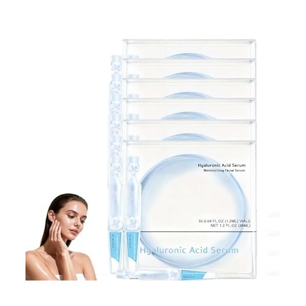 Sérum à 3% dacide hyaluronique pour le visage, hydratant à usage unique, améliore la douceur de la peau, soulage la sécheres ...