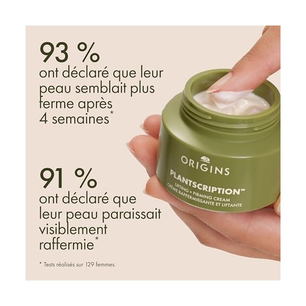 Origins Plantscription Lifting + Firming Peptide Moisturizer | Crème anti-âge pour le visage | Lisse visiblement les ridules 