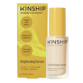 Kinship Brightwave Sérum à 10 % de vitamine C + peptide – Élimine les taches brunes, réduit les ridules et les frisures, visa
