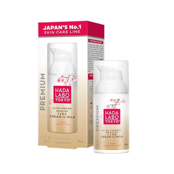Hada Labo Tokyo Premium Ultra Firming Booster Day Cream Acide Hyaluronique Lot de 2 Crème Jour et Nuit