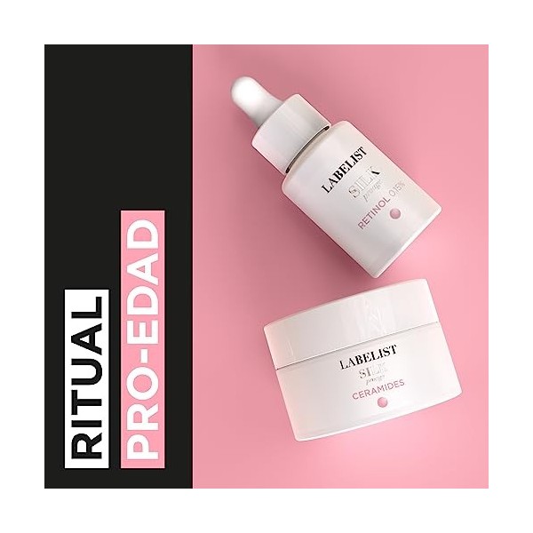 Labelist | Crème pour le visage Silk proage Ceramides| 50 ml | Spécial pour les peaux matures | Prévient et Atténue les rides