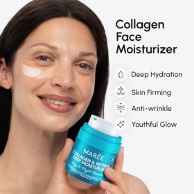 MAREE Hydratant au rétinol pour le visage, crème anti-âge pour le visage, crème hydratante pour le visage avec collagène