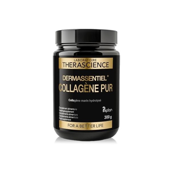 DERMASSENTIEL COLLAGENE PUR | Repulpe & Raffermit | Cure 50 jours | Collagène marin hydrolysé breveté Peptan®| Peptides de co