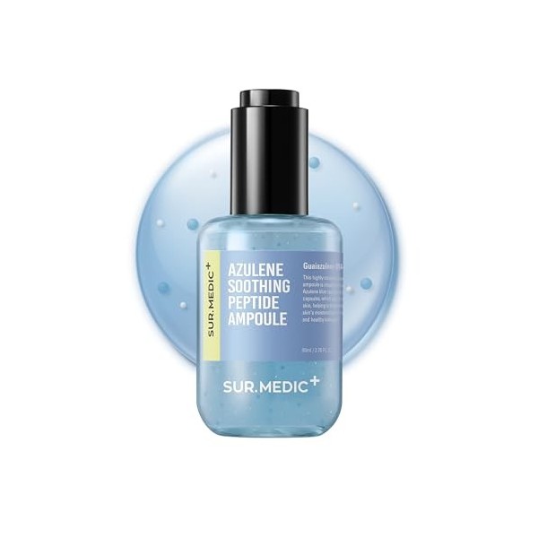 SURMEDIC AZULENE Ampoule hydratante apaisante pour le visage sec, peaux sensibles, réparation de barrière, soins de la peau c