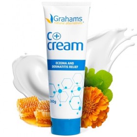 Grahams Natural C+ Cream - Crème pour Peaux Sèches, Démangeantes, Rouges et à Tendance Eczéma - Au Miel de Manuka et au Calen