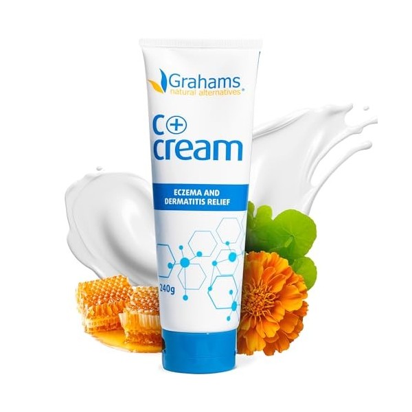 Grahams Natural C+ Cream - Crème pour Peaux Sèches, Démangeantes, Rouges et à Tendance Eczéma - Au Miel de Manuka et au Calen