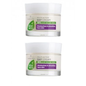 LR Aloe VIA Lot de 2 crèmes de jour multi-actives avec gel daloe vera 50 %, extrait dolive bio, huile de pépins de raisin 2