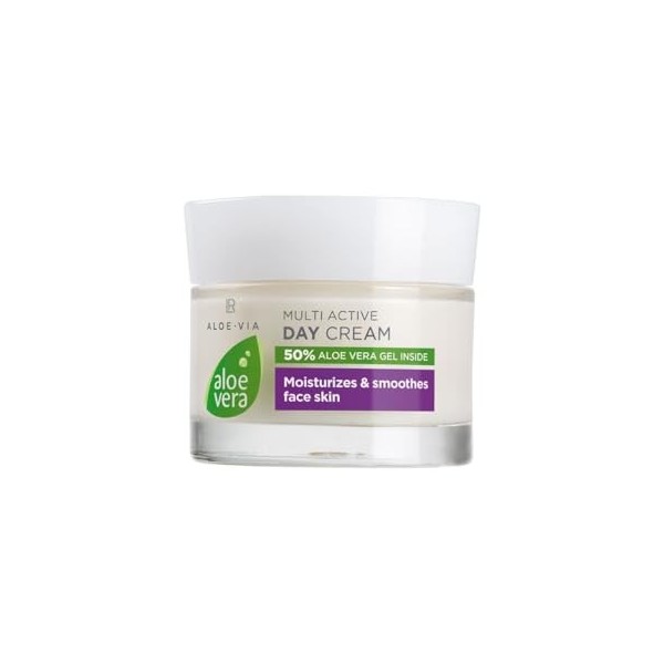 LR Aloe VIA Lot de 2 crèmes de jour multi-actives avec gel daloe vera 50 %, extrait dolive bio, huile de pépins de raisin 2