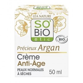 Découvrez la crème anti-âge SO BIO à largan bio 50ml pour une peau hydratée et éclatante au quotidien- Lot De 2
