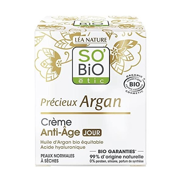 SO BIO - Crème Anti Âge Argan Bio 50Ml - le Lot De 2