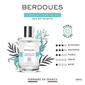 BERDOUES Eau de Toilette Ylang et Fleur de Sel, Solaire et addictive, Made in France, Vegan, Sans colorant, Parfum femme, Jas