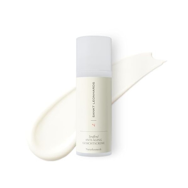 SANKT LEONHARDS Crème raffermissante anti-âge pour le visage - 30 ml - Effet lifting naturel et un teint plus lisse - Avec la