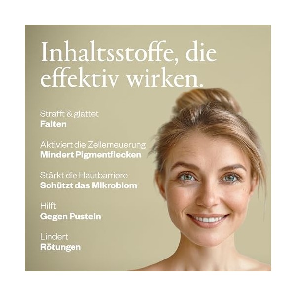 SANKT LEONHARDS Crème raffermissante anti-âge pour le visage - 30 ml - Effet lifting naturel et un teint plus lisse - Avec la