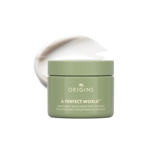 Origins A Perfect World Antioxidant Moisturizer, Préserve la jeunesse de la peau, Contient du thé blanc, 50 ml