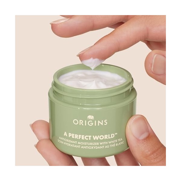 Origins A Perfect World Antioxidant Moisturizer, Préserve la jeunesse de la peau, Contient du thé blanc, 50 ml