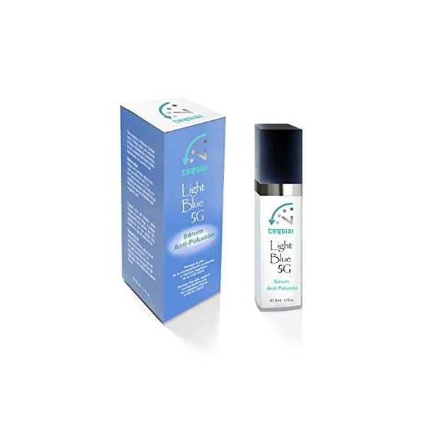 Tequial Sérum visage anti-pollution Light Blue 5G avec mélatonine 50 ml