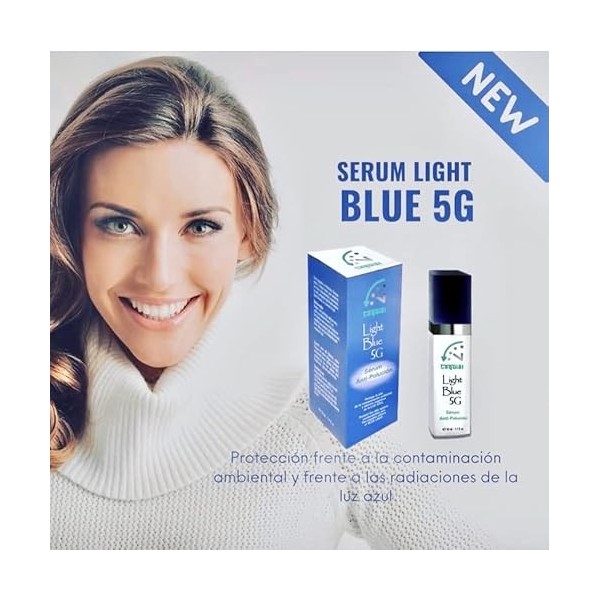 Tequial Sérum visage anti-pollution Light Blue 5G avec mélatonine 50 ml