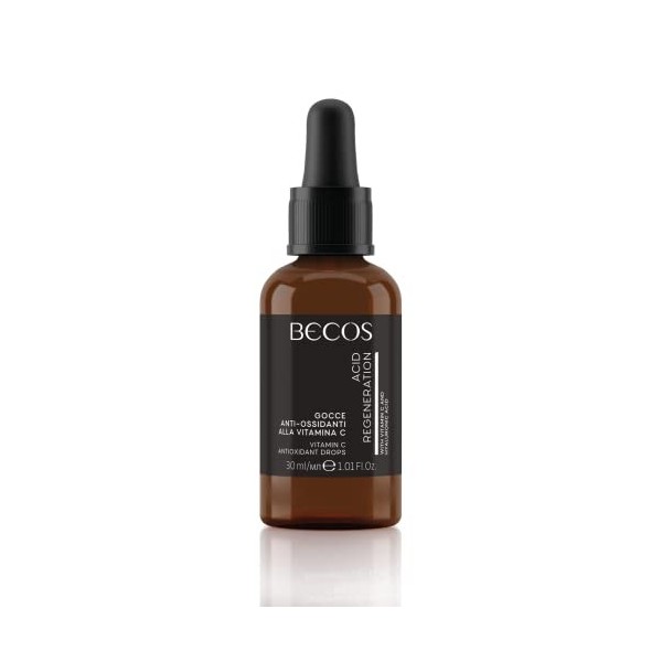 Becos Acid Regeneration - gouttes anti-oxydantes faciales à la vitamine C 30 ml - action anti-oxydante, régénère et renouvell