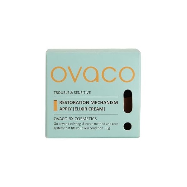 Ovaco - Crème Élixir Réparatrice | Crème Restauratrice Intensive Barrière Cutanée | Soin Visage Apaisant Peaux Sensibles | Hy