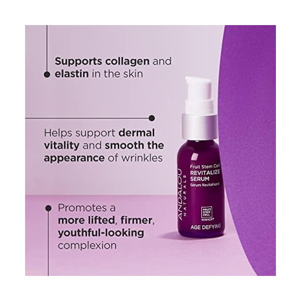 ANDALOU NATURALS Fruit Stem Cell Revitalize Serum 32ml Crème Jour et Nuit