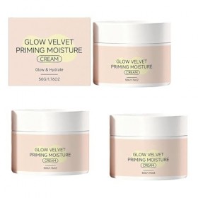 Crème hydratante Glow-Velvet Priming, base de maquillage longue tenue et minimisateur de pores, soin hydratant quotidien pour...